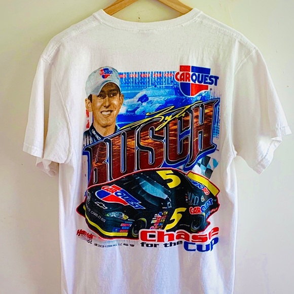Nascar Tops - Vintage Busch Nascar chase cup white t shirt 💥